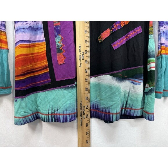 Orientique Naturally Australian Wearable Art Top Womens Small Abstract Scoop - Picture 6 of 6